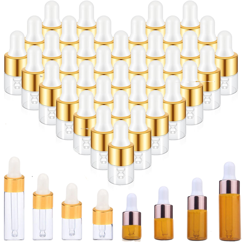 Perfume Fragrance World Qahwa - 5Pcs 1ml/2ml/3ml/5ml Empty Glass Dropper Bottles